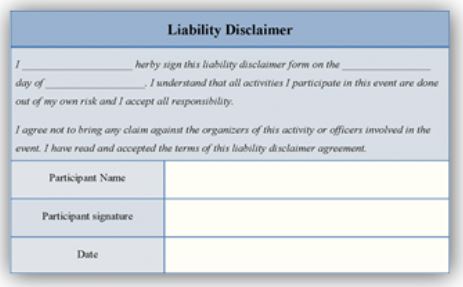 liability disclaimer