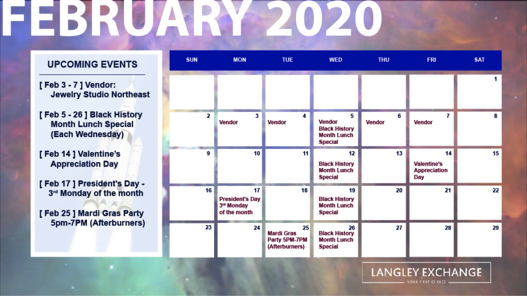 Calendar « Langley Exchange